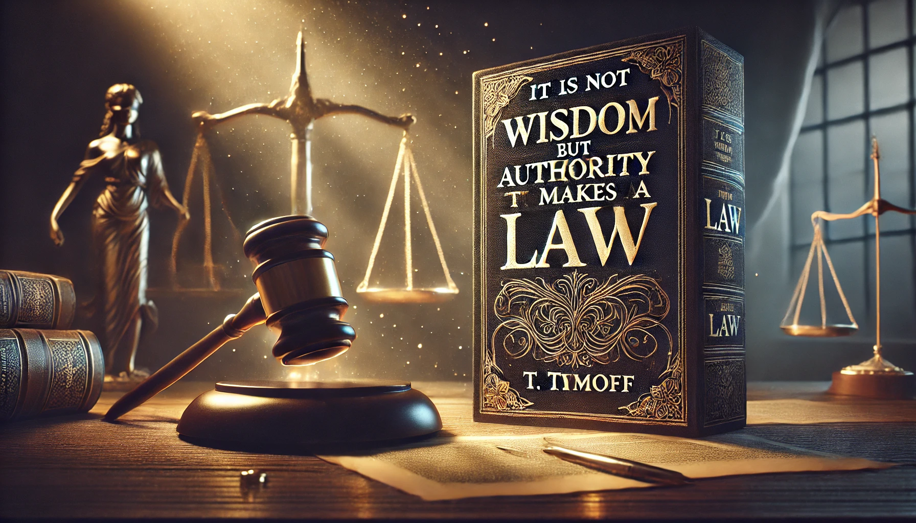 It Is Not Wisdom but Authority That Makes a Law - T. Tymoff